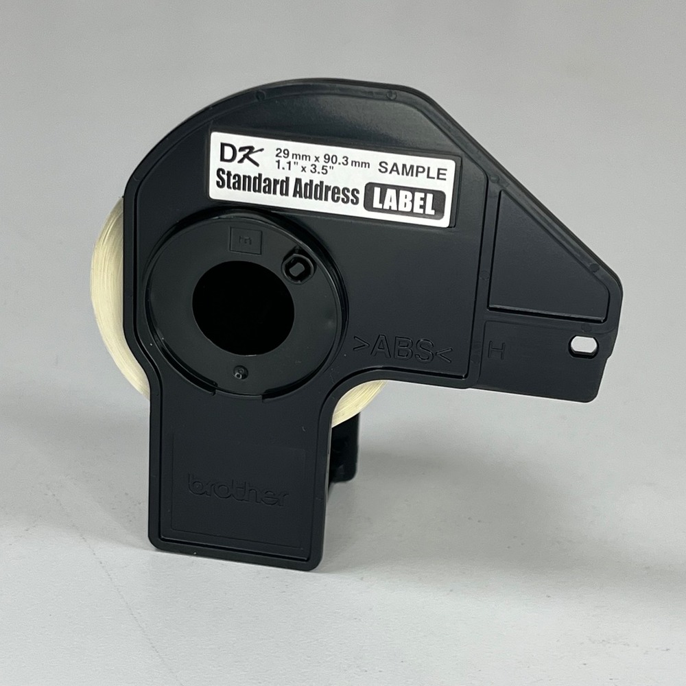 Brother DK Standard Address Label Roll 29mm x 90.3mm 1.1x3.5 Black Cartridge